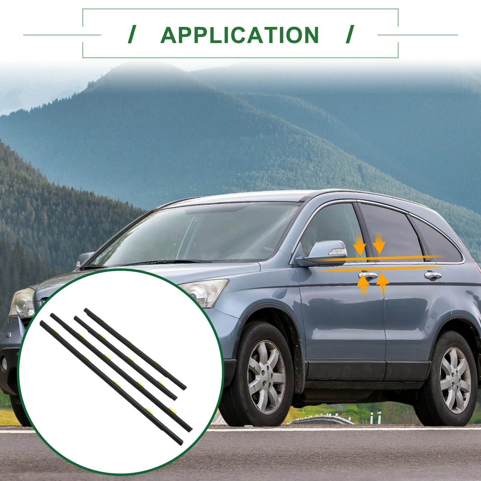 Window Weatherstrip Seal Kit Replacement for Honda CR-V (2002–2006)