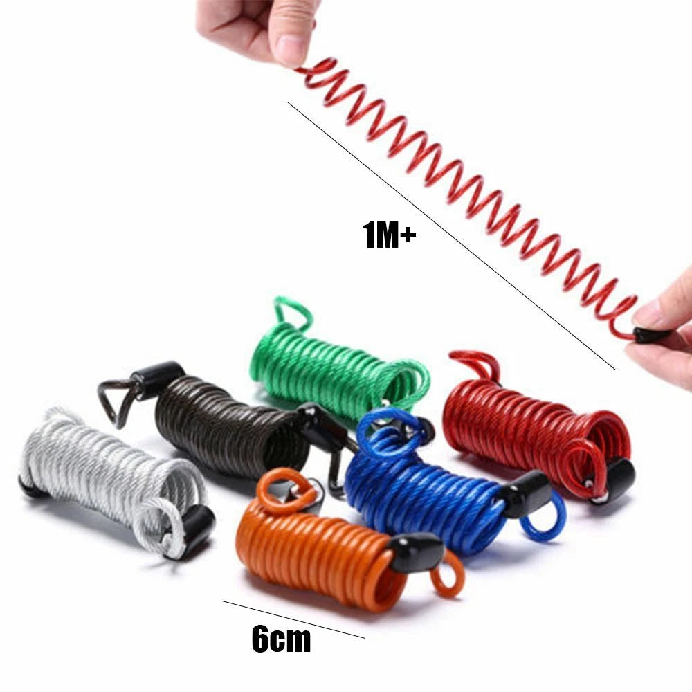 Anti-theft Disc Brake Lock with Reminder Spring Cable for Motorcycles