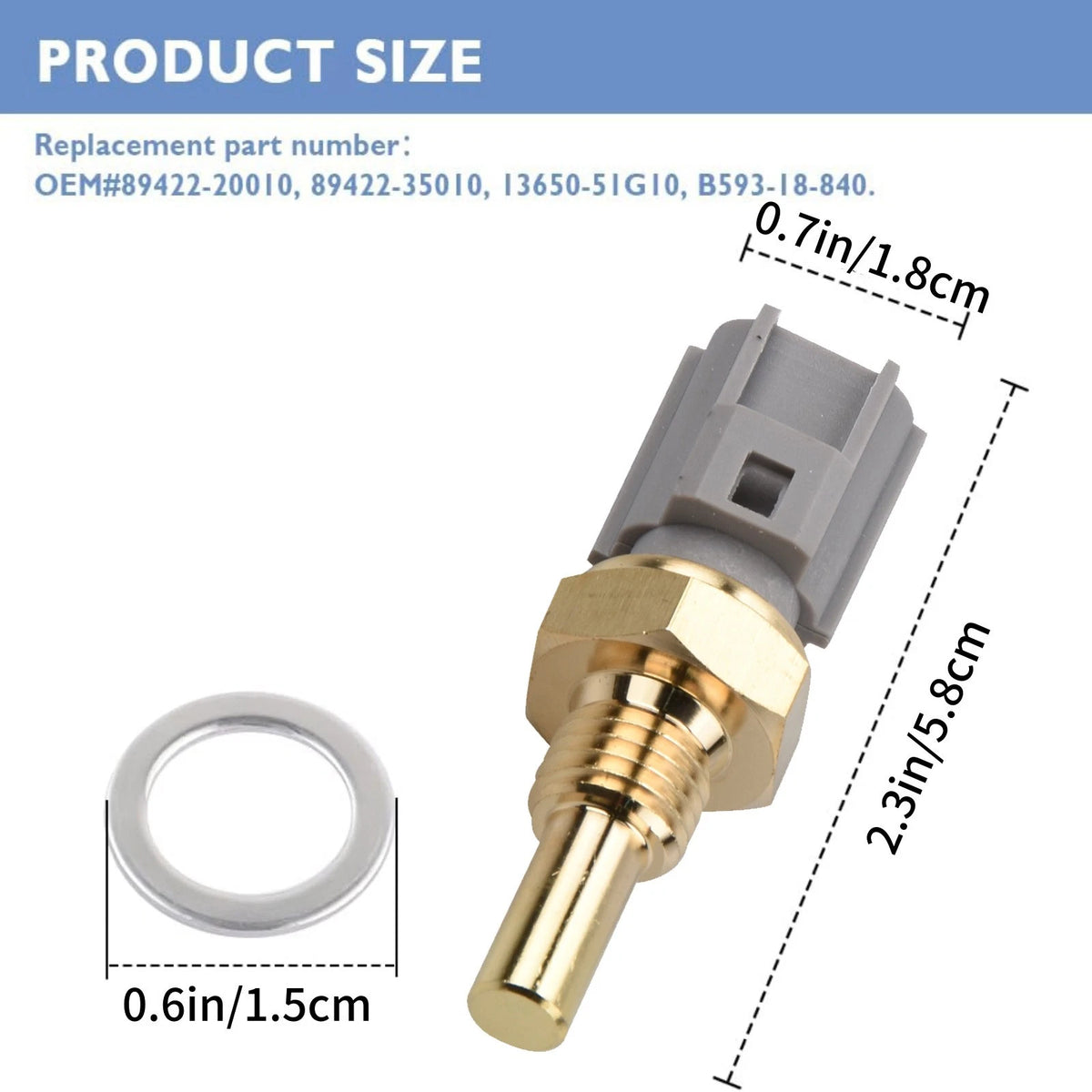 Engine Coolant Temperature Sensor 13650-51G10 for Lexus LS400 LS430 (1990–2006)