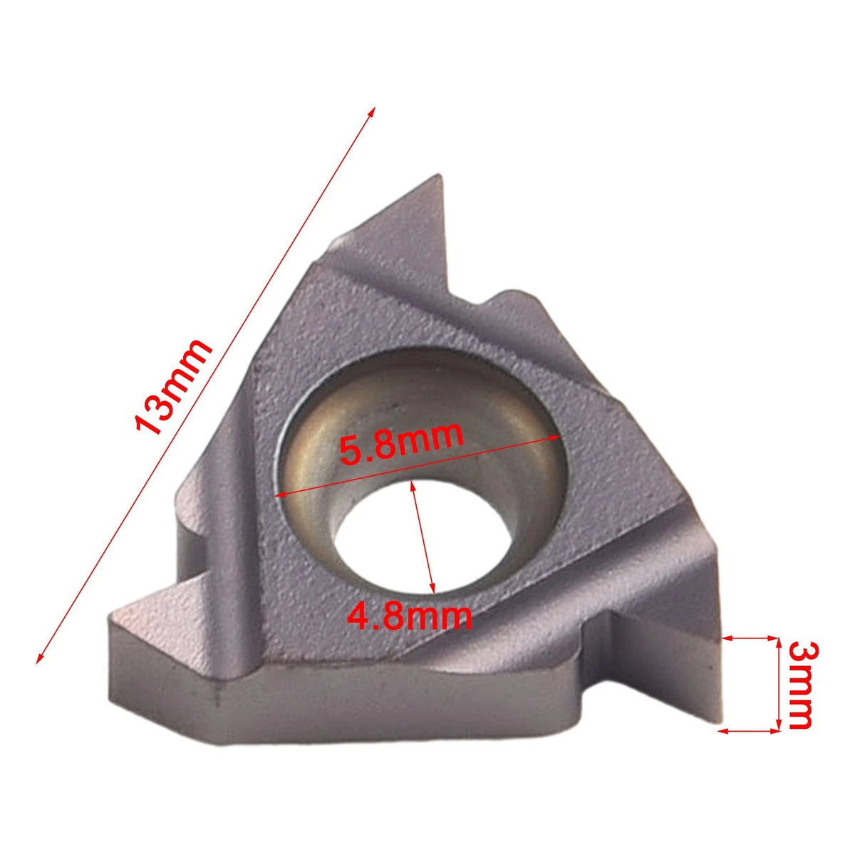10pcs Carbide Insert Threading Inserts for Lathe Holder SER1616H16