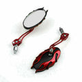 1 Pair Rearview Mirrors for Universal Motorcycle (8-10mm, Red GT9)