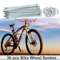 Bicycle Spokes Nipple Set 141mm for 12G Carbon Steel Galvanized Silver (—)