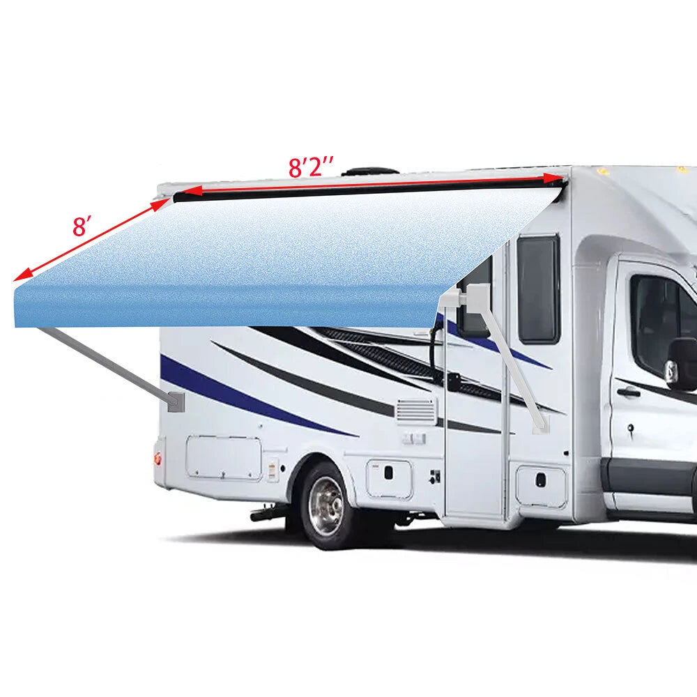 Weatherproof Vinyl RV Awning Fabric Replacement for Camper (9'-20')