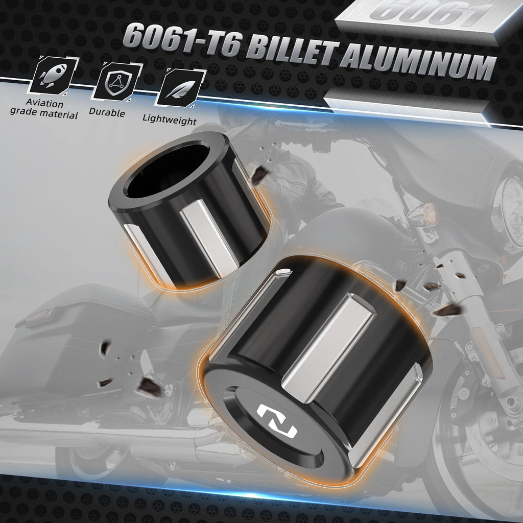 Front Axle Nut Covers for Harley V-Rod (2002–2017) - Black