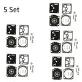 Set of 5 Carburetor Repair Kits for Zama RB-122 Husqvarna 346XP 350 353