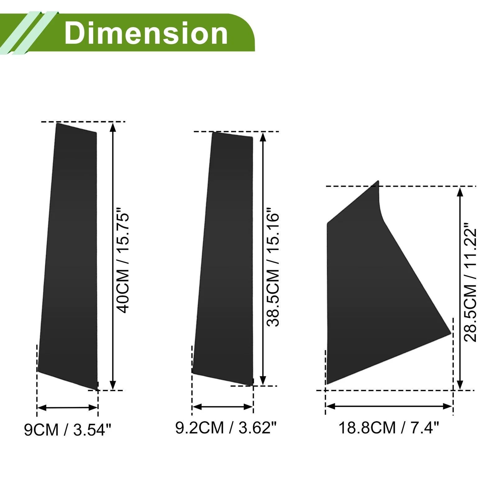 Pillar Window Trim Kit for Chevy Malibu (2016–2021) Black