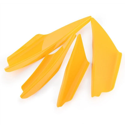 Set of 4 Front Bumper Canards Splitter Fins for Universal Fit (ABS Plastic)
