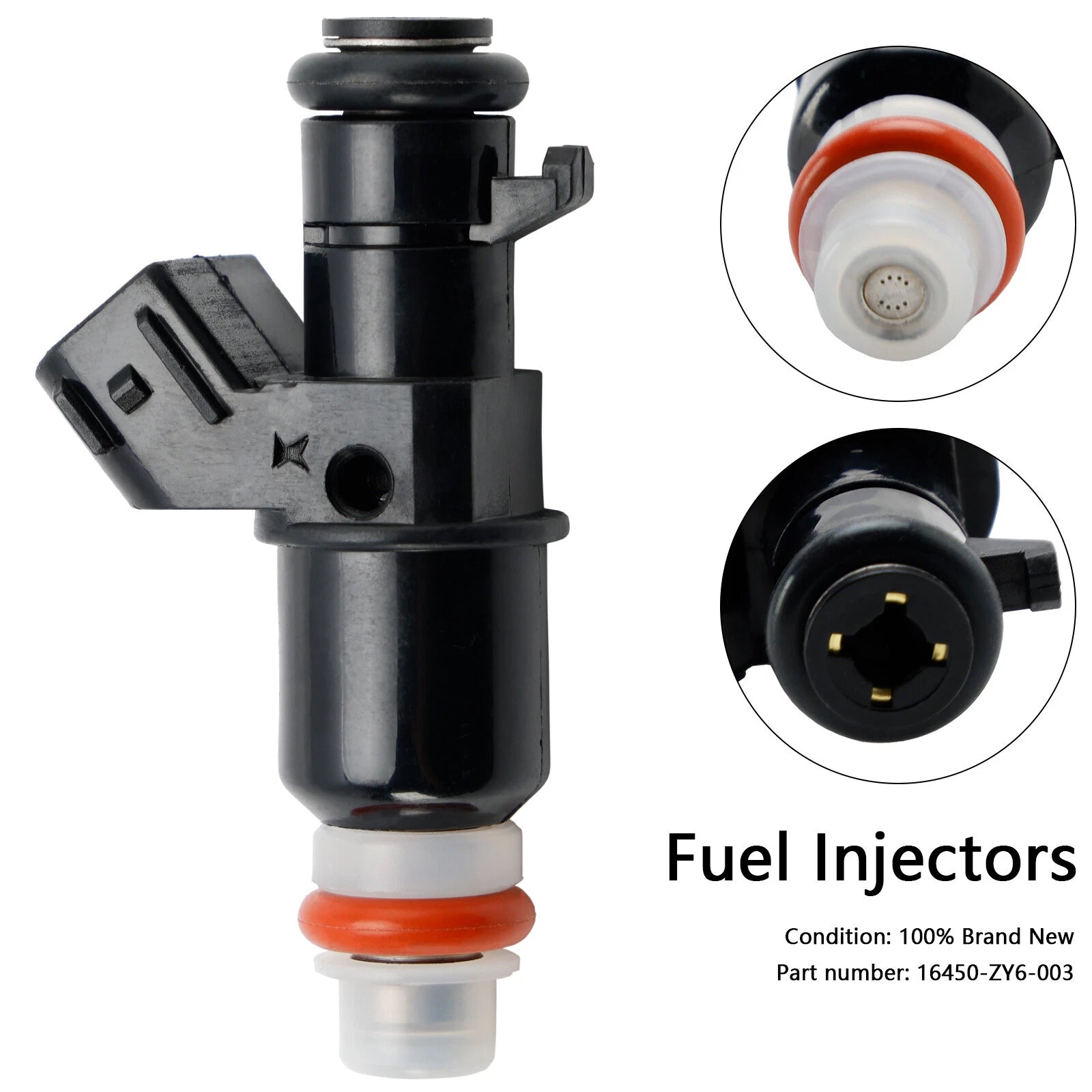 Set of 4 Fuel Injectors for Honda BF200 BF225 BF250 (2000–2023) 16450-ZY6-003