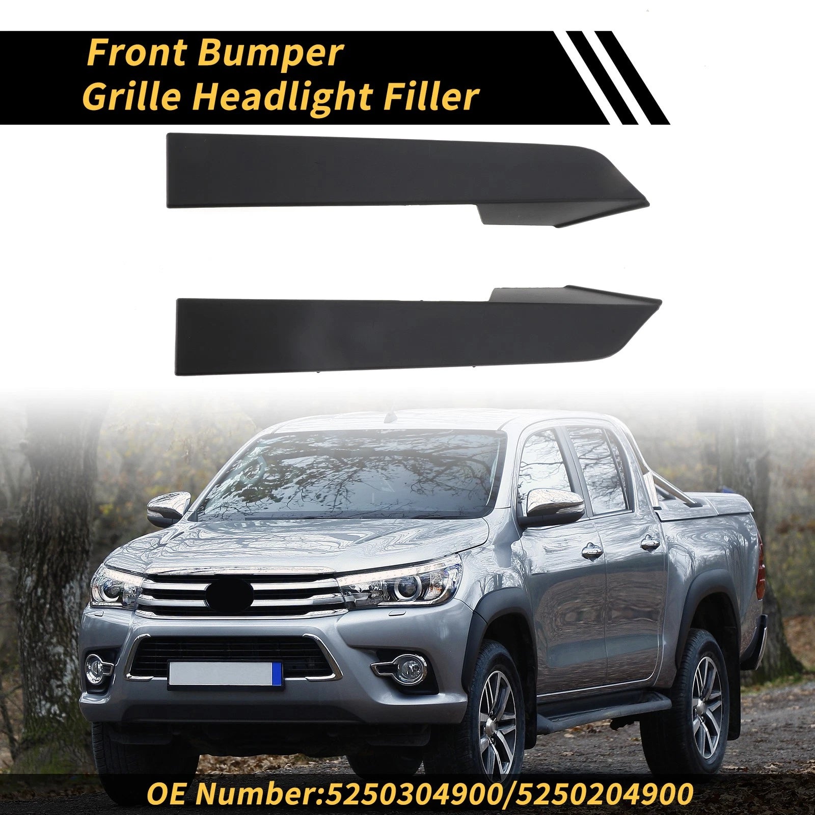 Front Bumper Grille Headlight Filler Replacement for Toyota Tacoma (2012–2015)