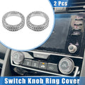 2pcs AC Switch Knob Ring Cover Trim Replacement for Honda Civic (2016–2021)