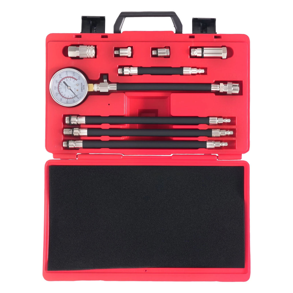 Cylinder Engine Compression Tester Pressure Gauge Test Kit for