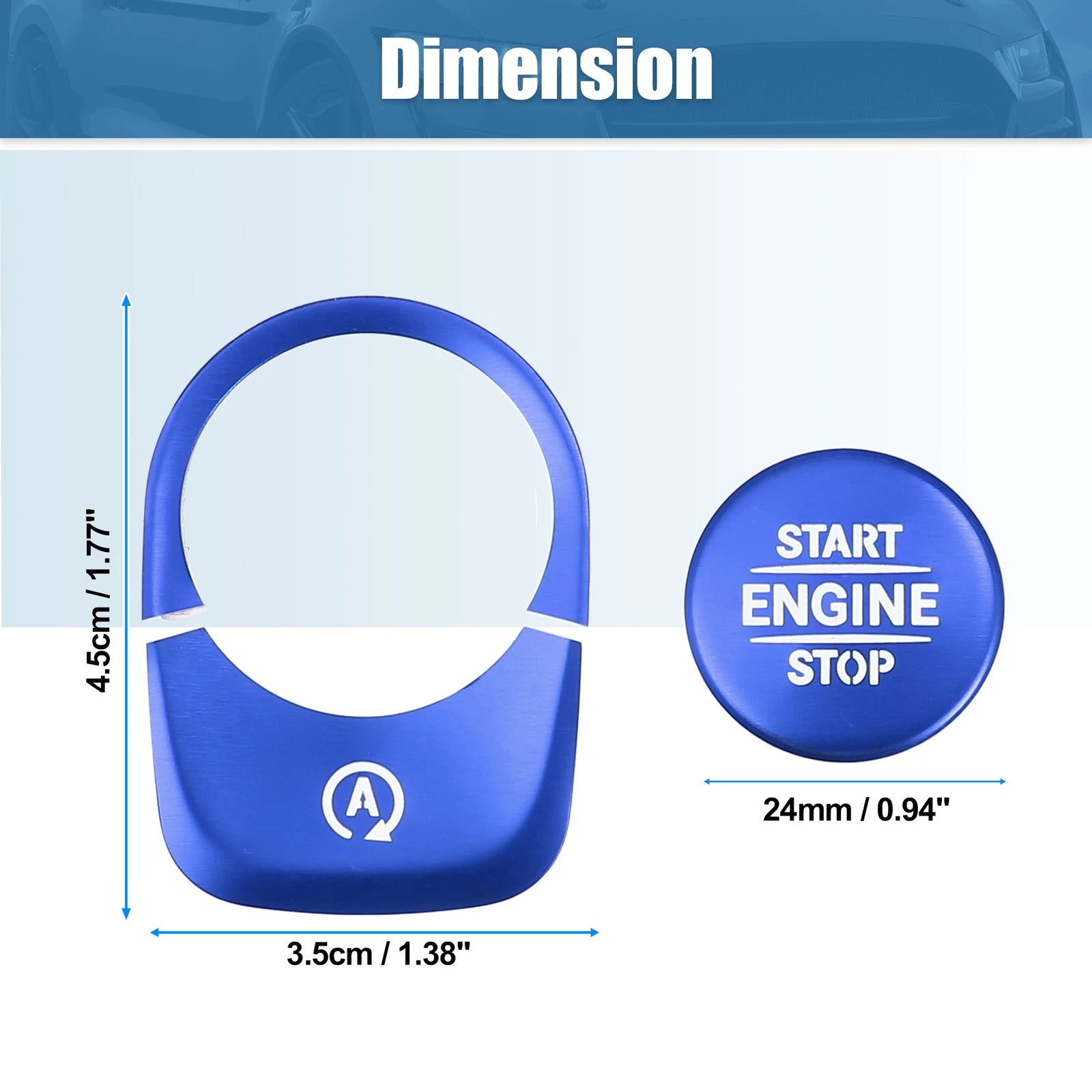 Engine Start Stop Button Cover Sticker Kit for Mercedes-Benz A-Class (2019–2022)