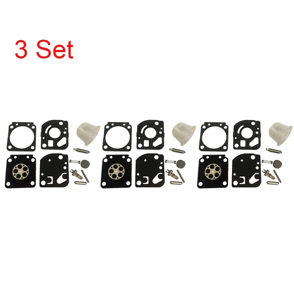 Set of 3 Carburetor Gasket Kit for Zama RB-115 (C1U-W18, C1U-W18A, C1U-W24)