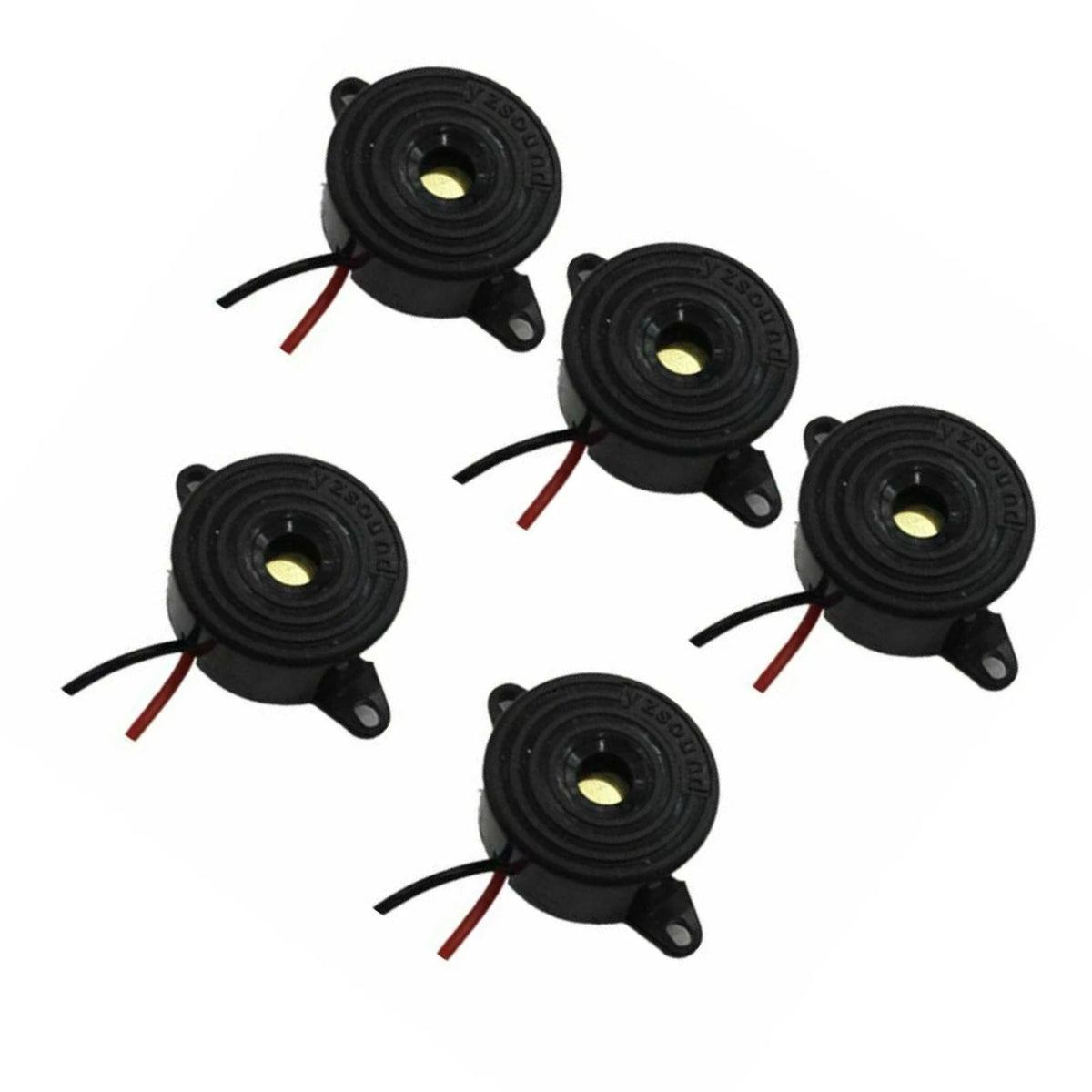 22mm Black Piezo Electronic Tone Buzzer Alarm for Universal Applications