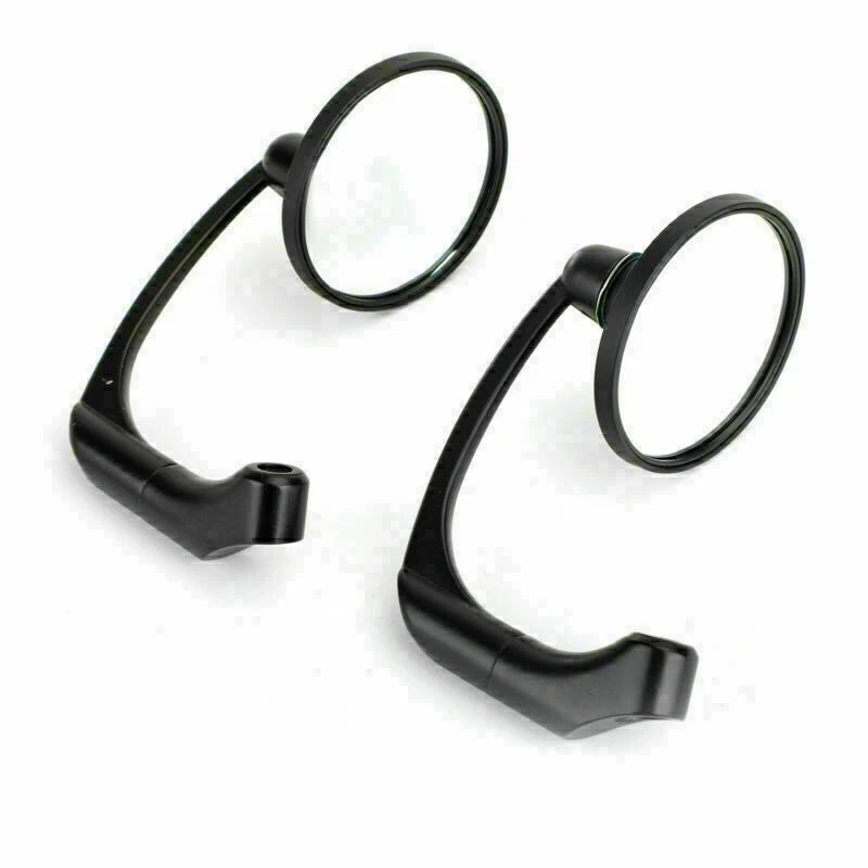 Pair of Moto L-Bar Round Rear View Mirrors for Universal (8mm 10mm)