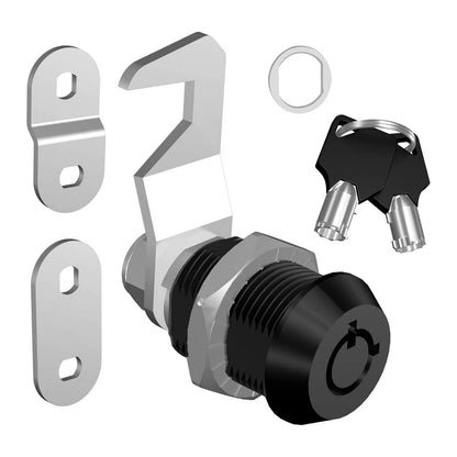Replacement Black Cam Lock 5/8" for Tool Box Cabinet Mailbox RV Door