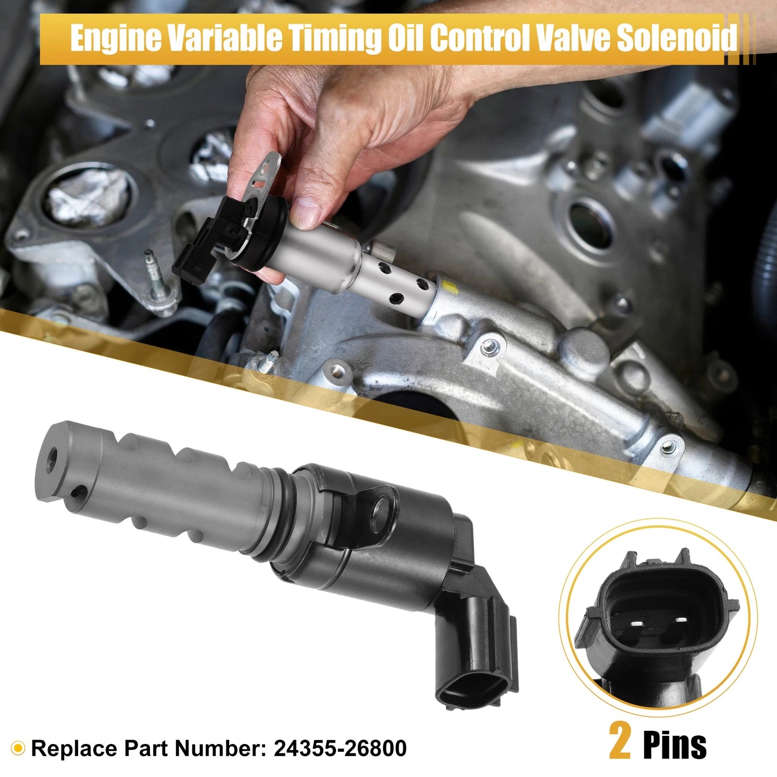 VVT Oil Control Valve for Hyundai Engine Camshaft (2001–2019)