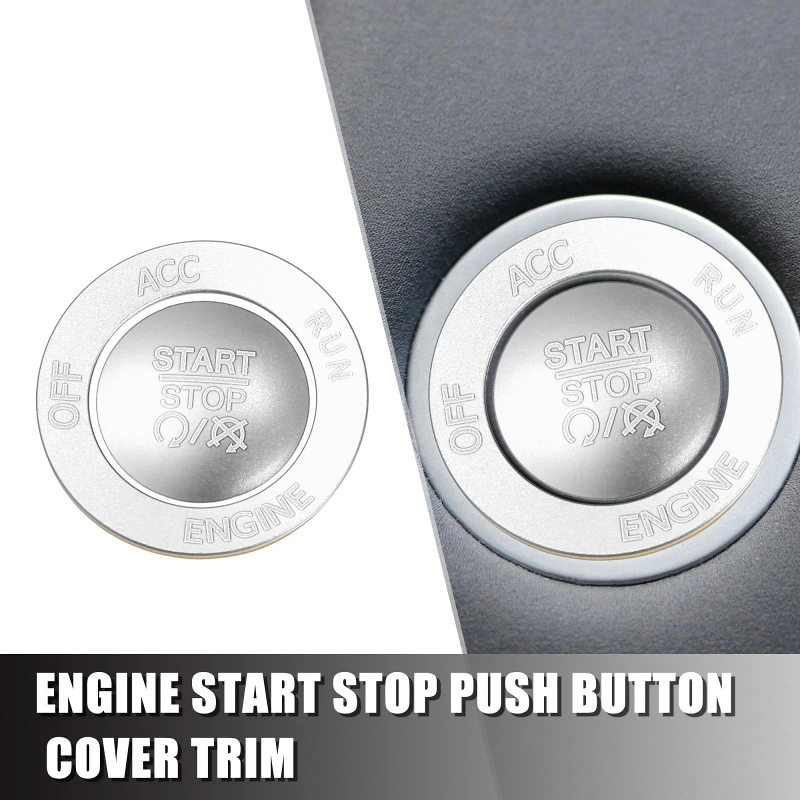 Engine Start Stop Button Cover Kit for Dodge Charger Challenger (2011–2023)