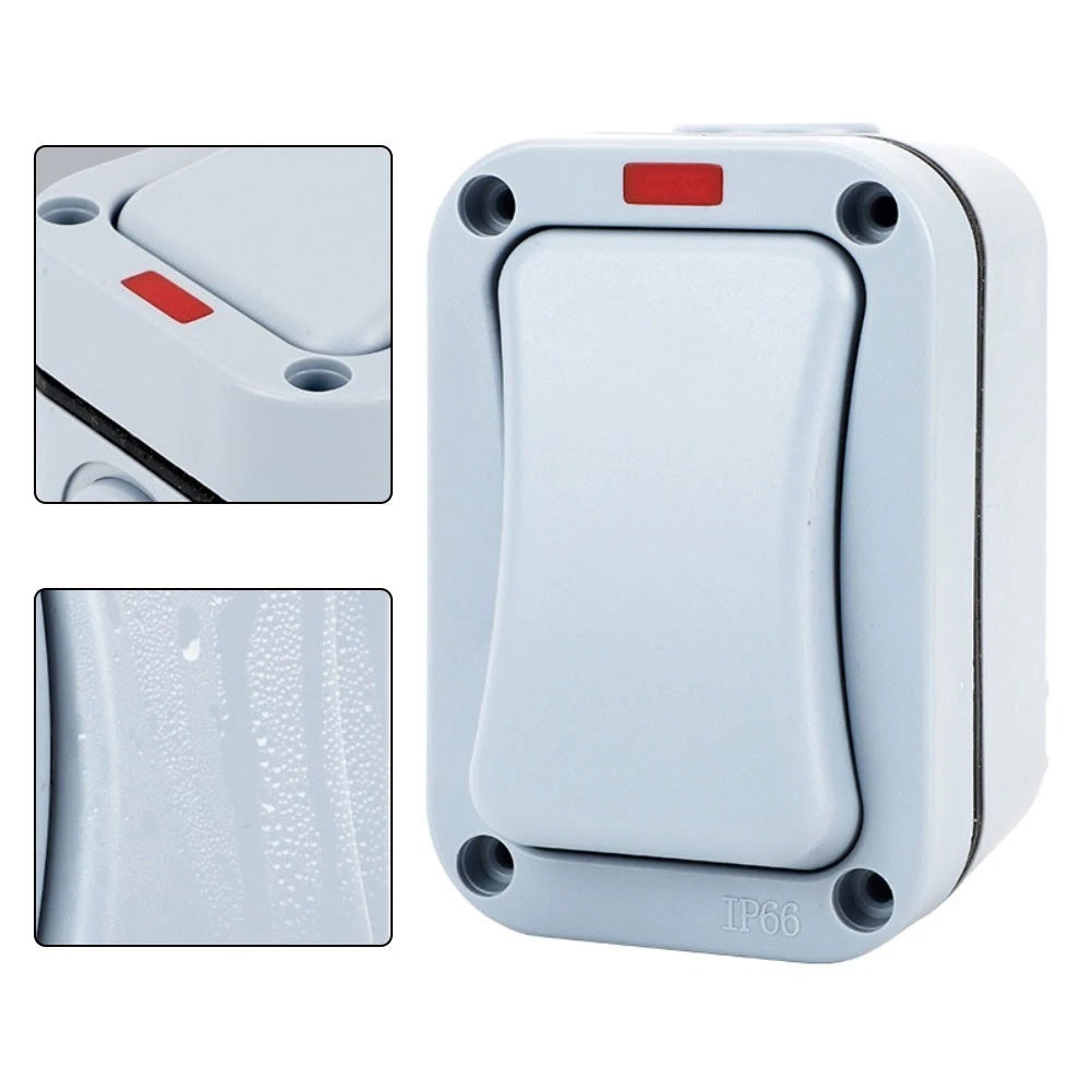 LED Outdoor Light Switch 1 Gang Wall Switch for Weather Resistance