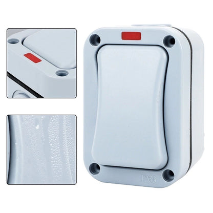 LED Outdoor Light Switch 1 Gang Wall Switch for Weather Resistance