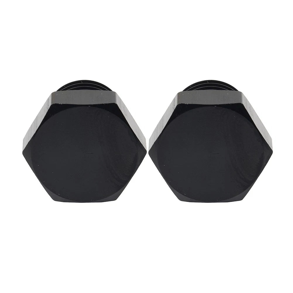 2Pcs Aluminum 4AN AN4 Block Off Cap ORB Plug Male Fitting Adapters
