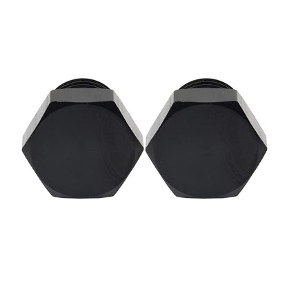 2Pcs Aluminum 4AN AN4 Block Off Cap ORB Plug Male Fitting Adapters