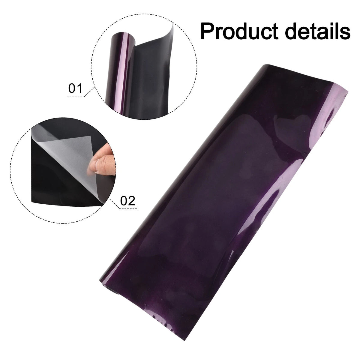 Customizable 50x100CM Bright Purple Vehicle Color Film for Auto Styling