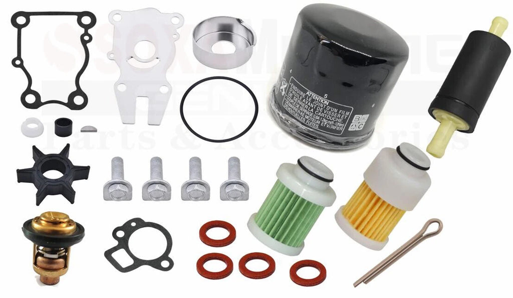 Outboard Maintenance Kit for Yamaha F50H F60A F60C F60F (w/ Thermostat Oil Fuel Filter)