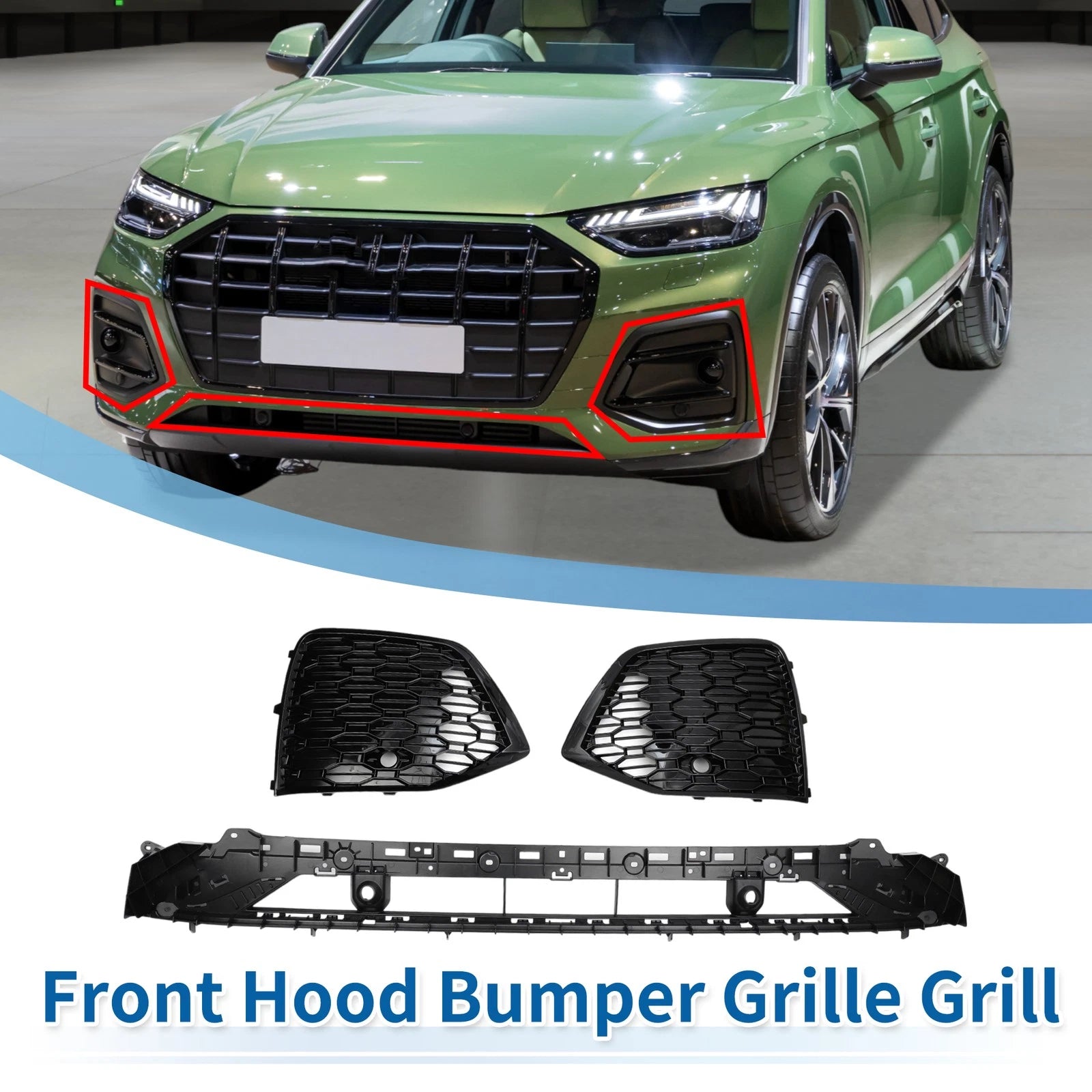 Front Lower Bumper Grille Replacement for Audi Q5L (2021–2024)