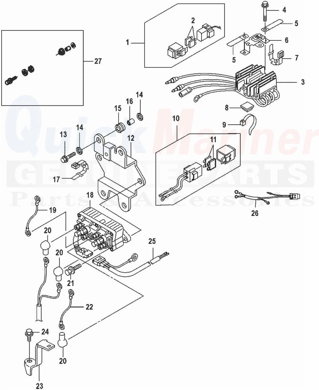 Rectifier Regulator 879147T62 for Mercury Marine Force