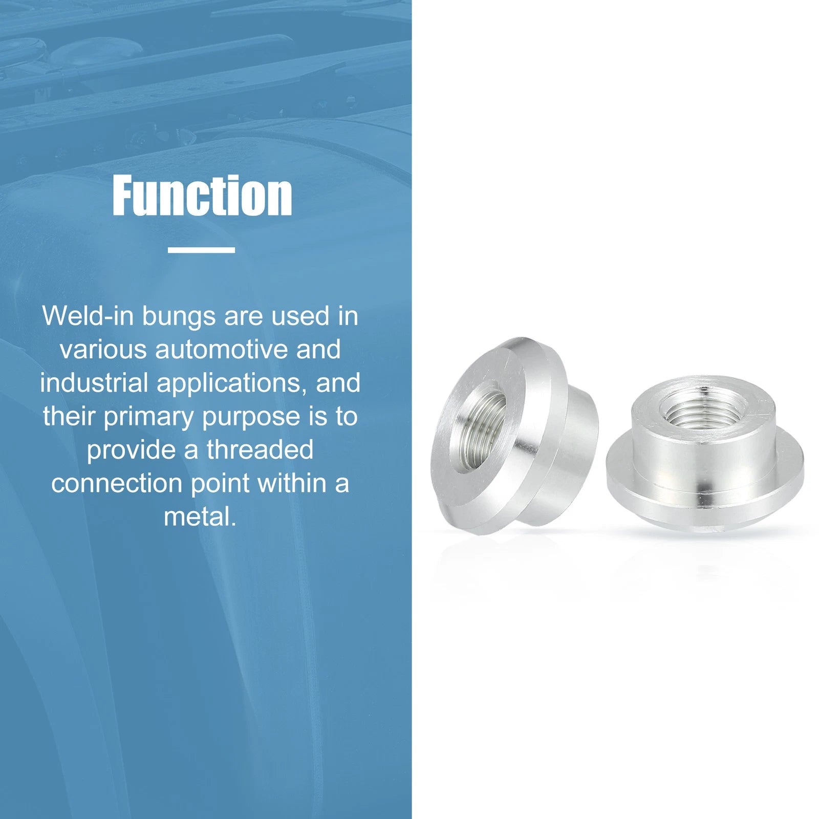 2pcs 1/8" NPT Female Weld on Bung Fitting for Universal Applications