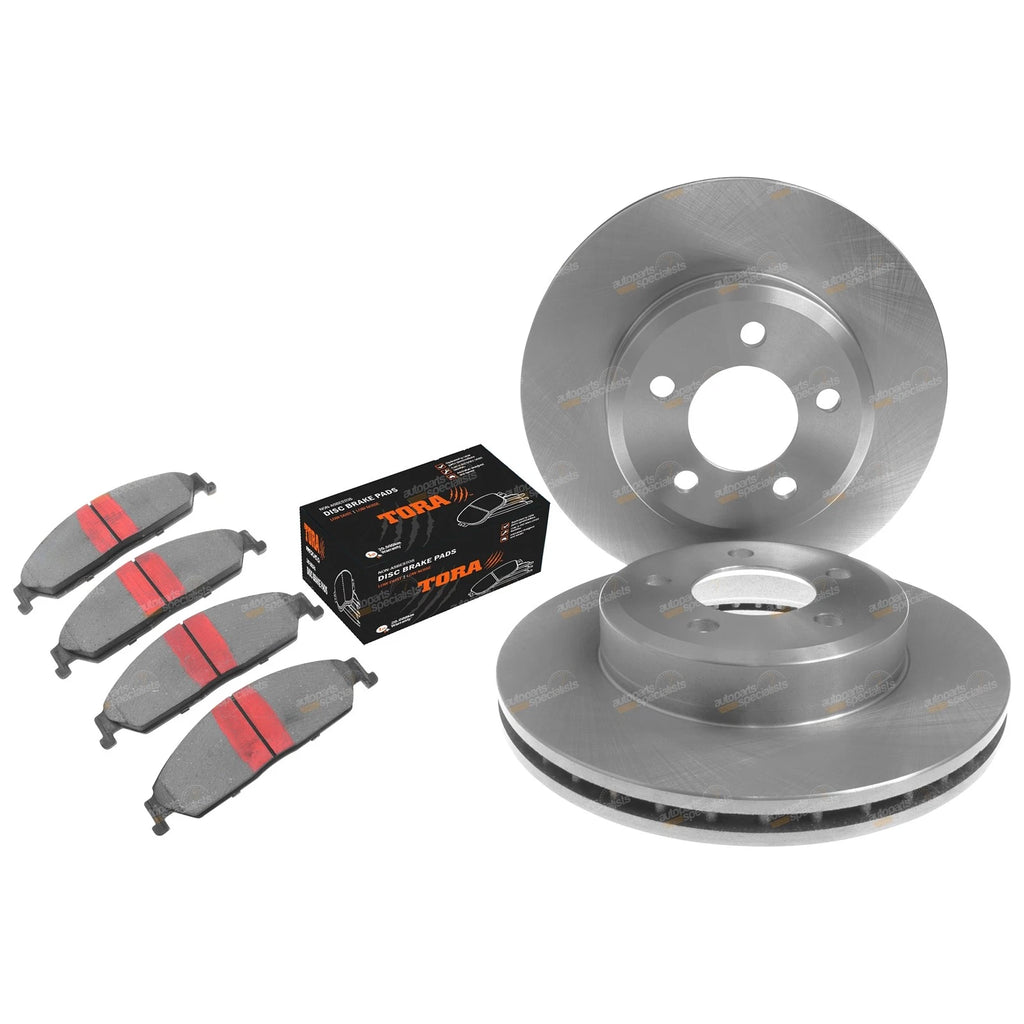 Front Disc Rotors + Brake Pads for Falcon BA BF FG XT (2002–2012)