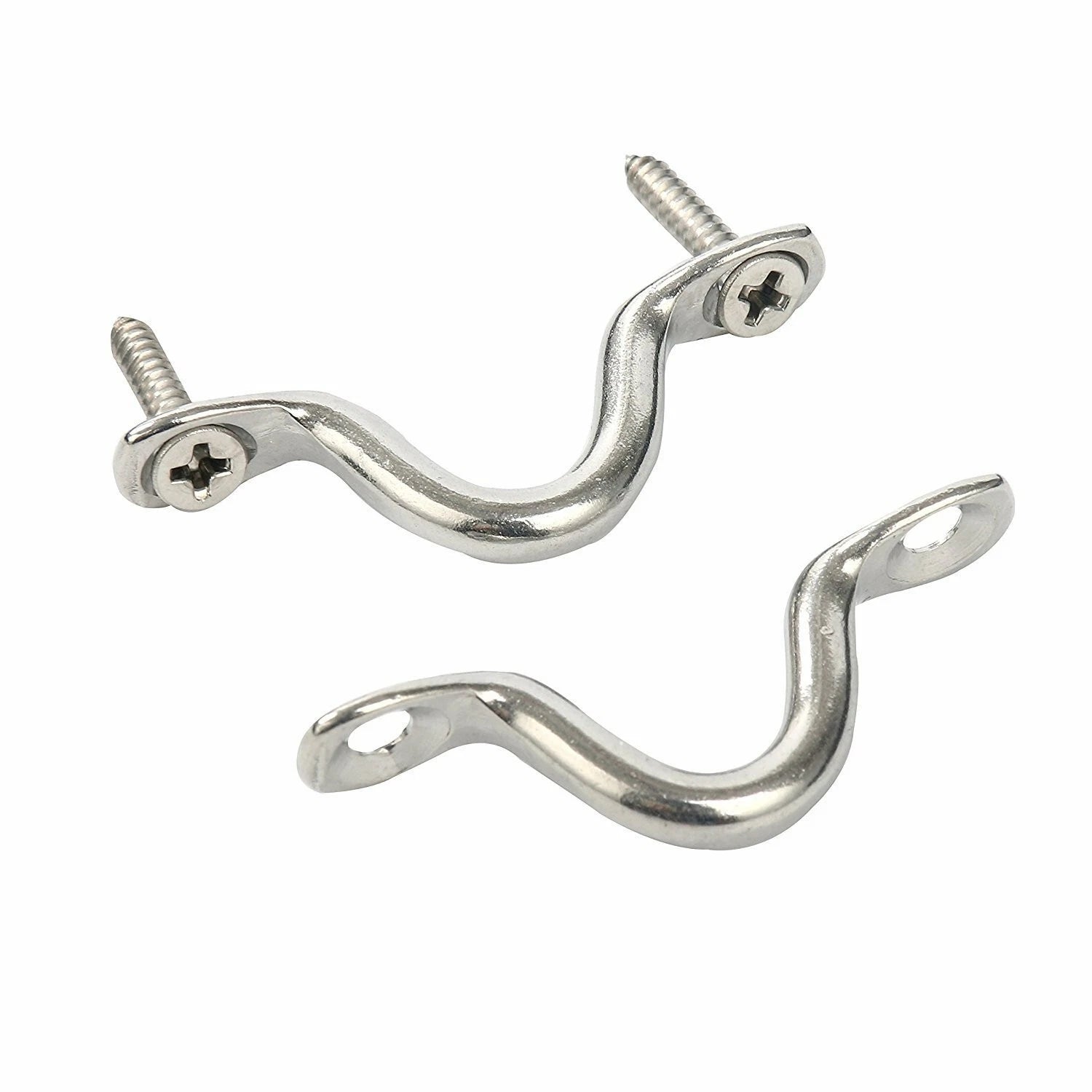 12 Pcs Stainless Steel Pad Eye Straps for Kayak Deck Loops