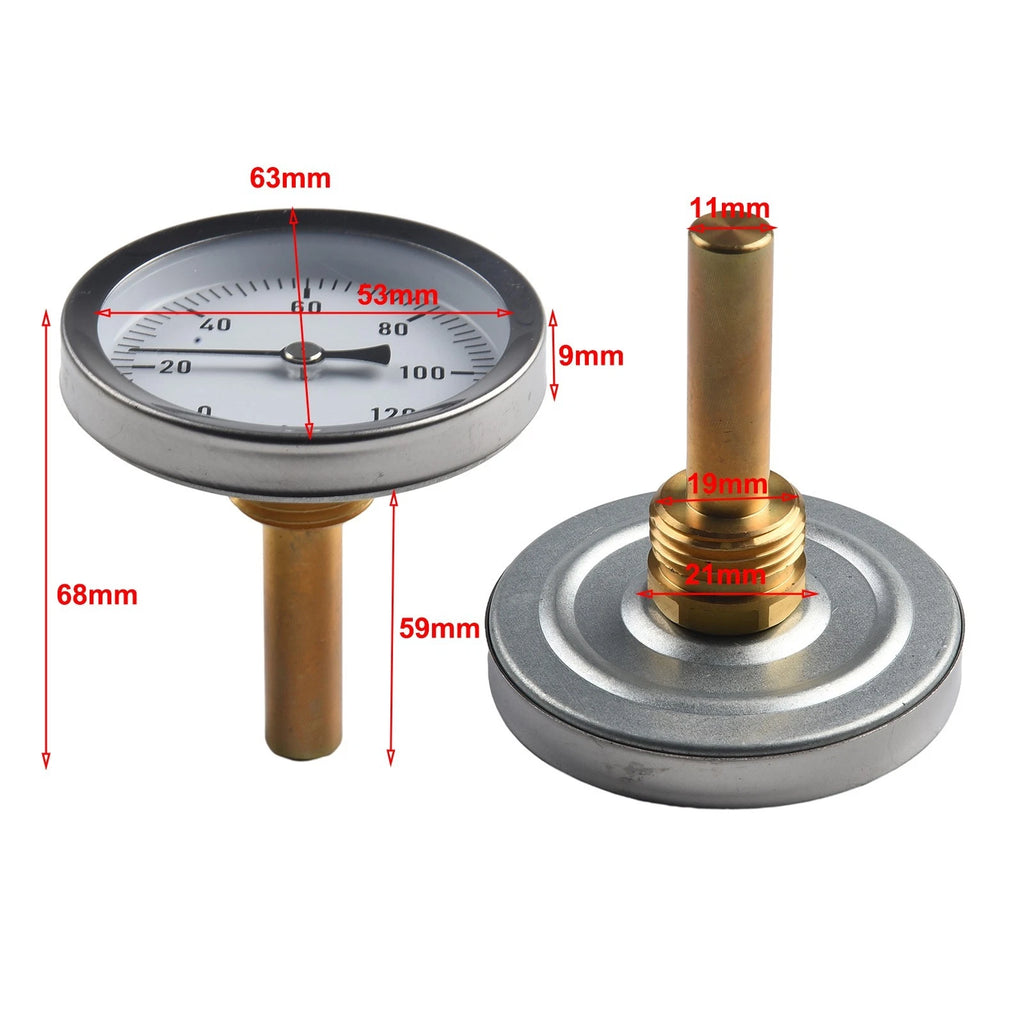 Heating Measuring Pipe Thermometer 0-120° for Universal Applications (N/A)