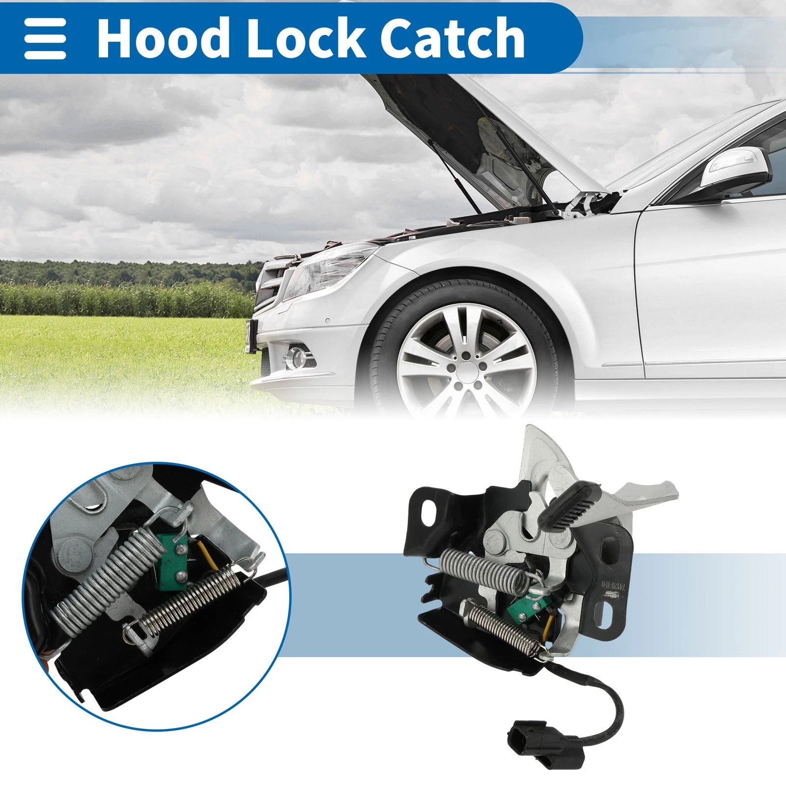 Hood Latch Assembly OEM Replacement for Honda Fit Hatchback (2009–2015)