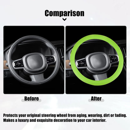 Universal Silicone Steering Wheel Cover 14.6" Green