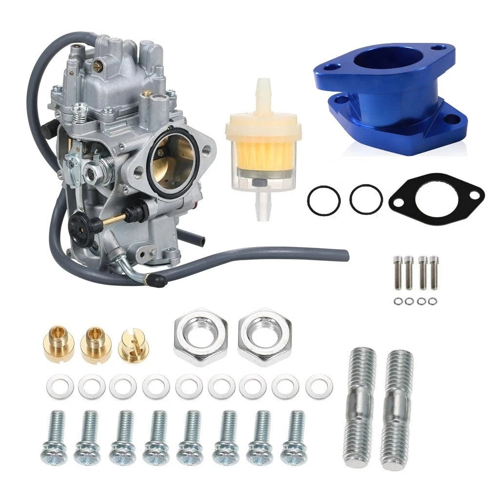 Carburetor with Air Box Cleaner Joint for Yamaha Warrior 350 YFM350X (1987–2004)