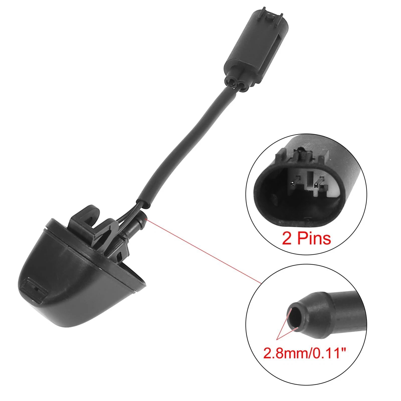 Windshield Washer Nozzles Heated Spray Jet Left Right for BMW E90 E91 (2005–2013)