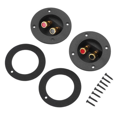 Round Spring Cup Terminal Connector for Speaker Box Subwoofer (2-Way)