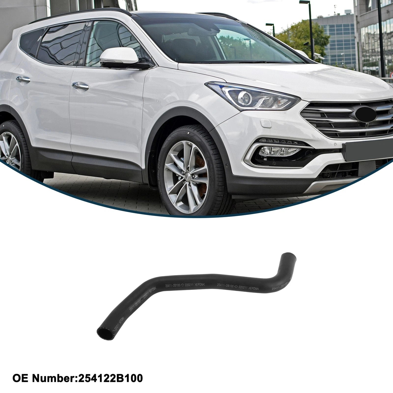 Radiator Hose Replacement for Hyundai Santa Fe 2006–2011 Rubber Downpipe