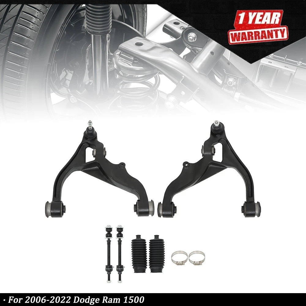 Front Lower Control Arm + Ball Joint + Sway Bars for Dodge Ram 1500 (2006–2022)