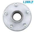 5 on 4.5" Galvanized Trailer Wheel Hub Kit for 2000 lbs Axle (1" Spindle)