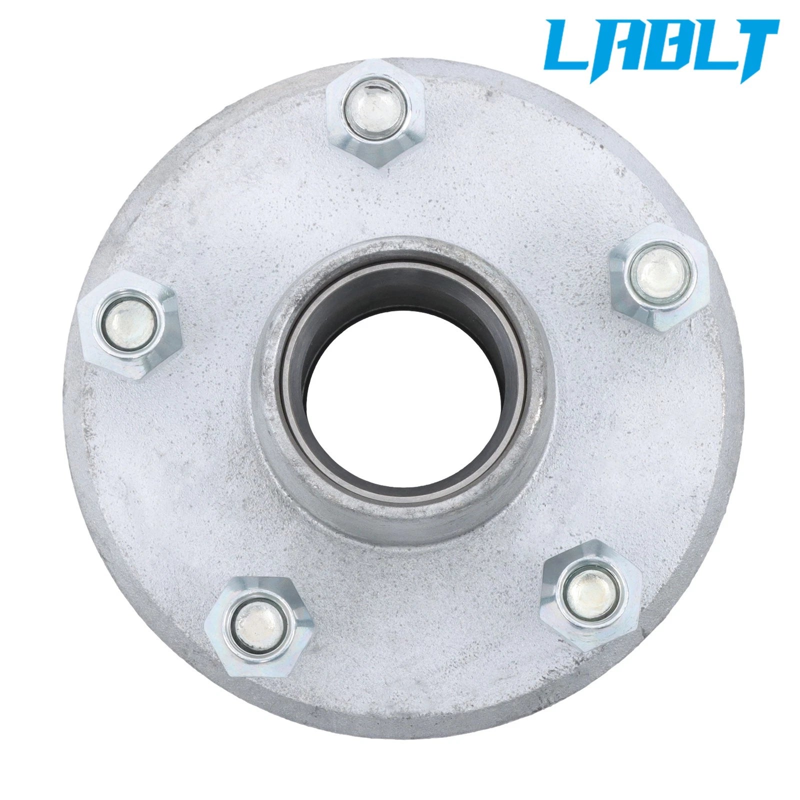 5 on 4.5" Galvanized Trailer Wheel Hub Kit for 2000 lbs Axle (1" Spindle)