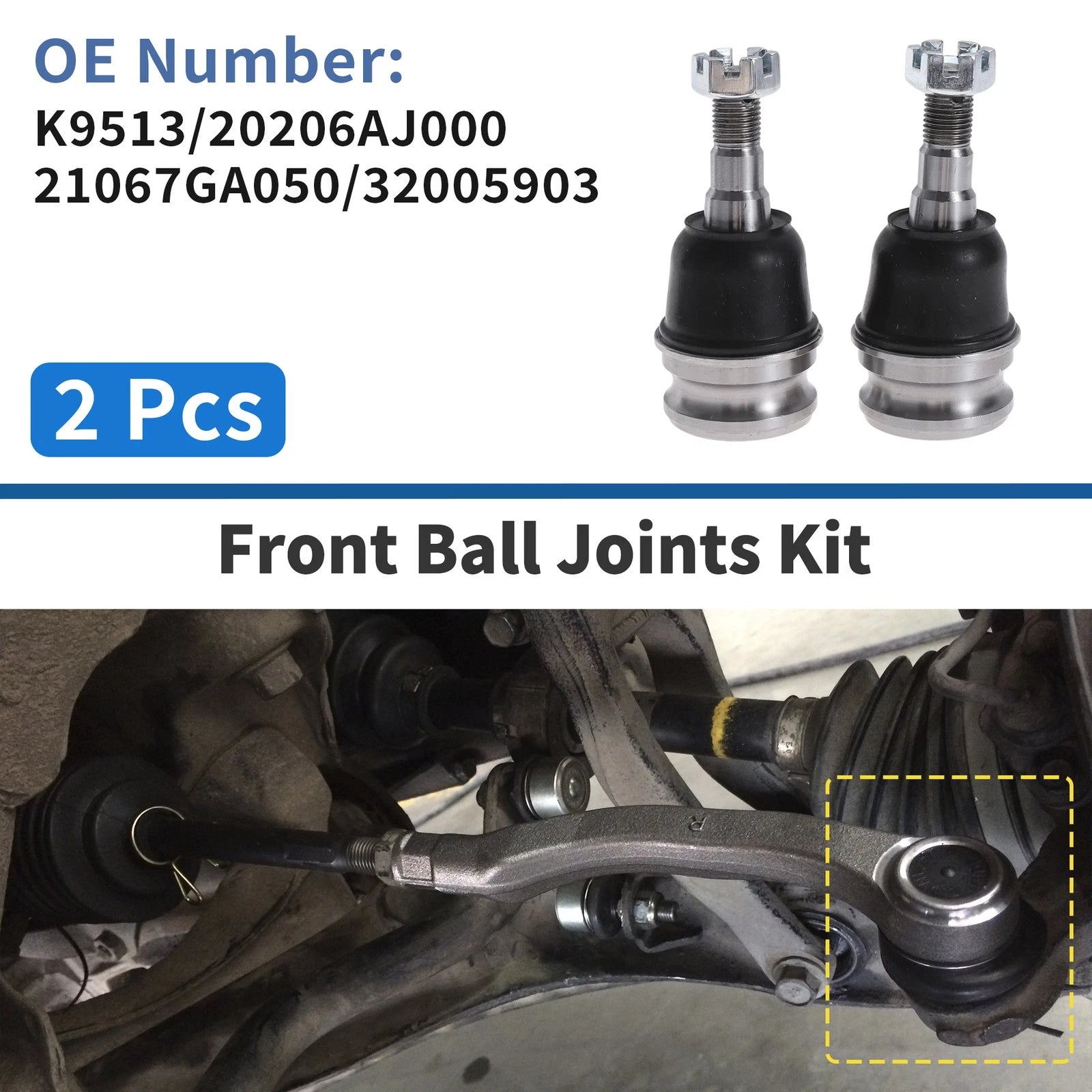 2 Pcs Front Lower Ball Joints Replacement for Saab 9-2X (2005–2006)