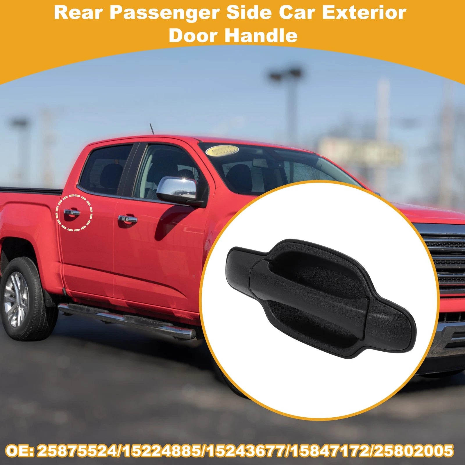 Rear Right Door Handle Replacement for GMC Canyon (2009–2012)