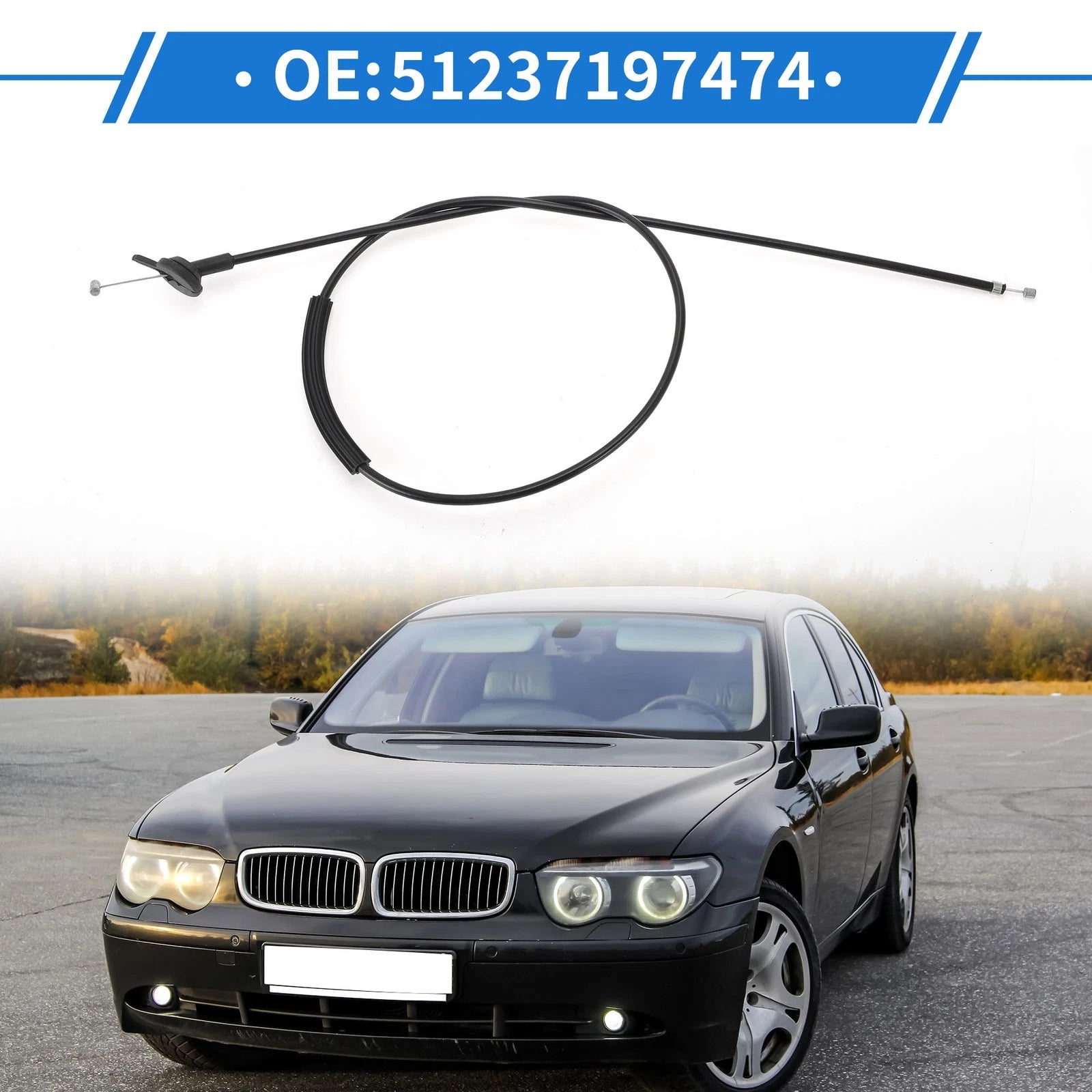 Hood Release Cable Replacement for BMW 745i E65 (2002–2005)