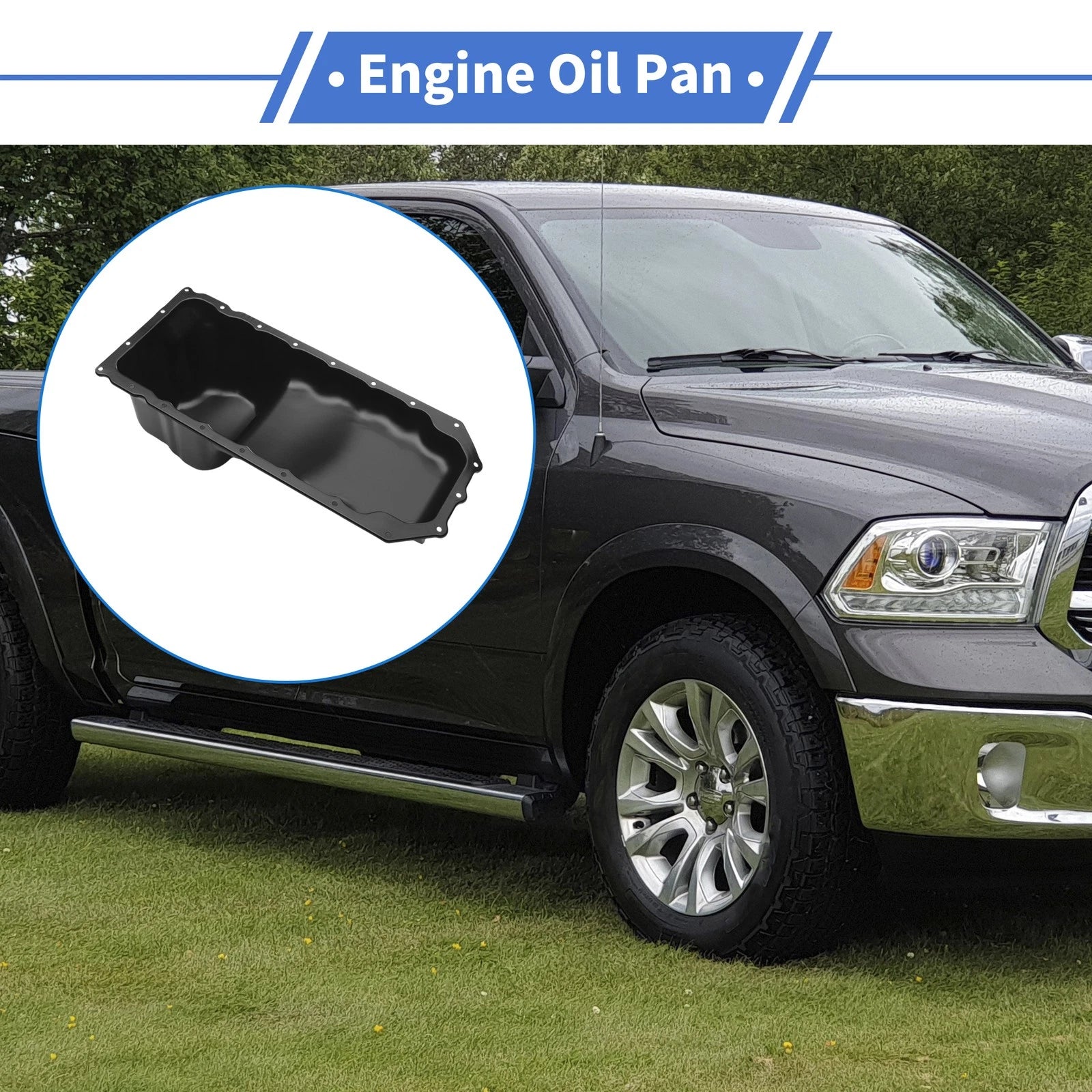 Engine Oil Pan Replacement Aluminum for Dodge Ram 1500 (2003–2010)