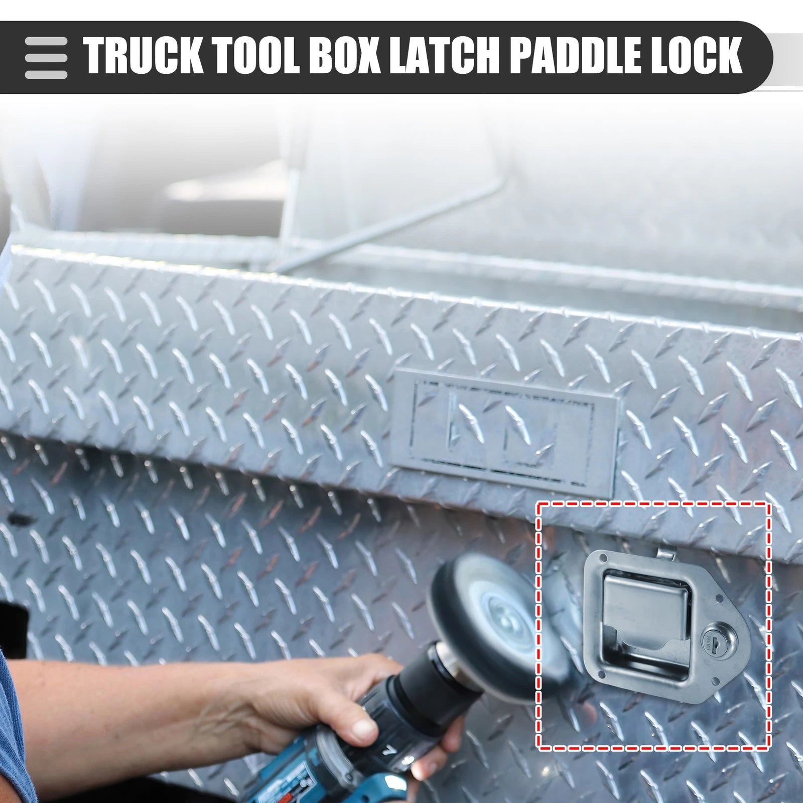Tool Box Latch Paddle Lock RV Handle for Car Truck RV Trailer UTV (Set)