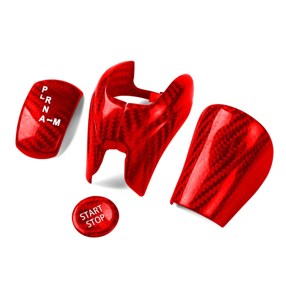 Shift Knob Engine Start Stop Button Cover Trim for Nissan GTR R35 (2008–2026) Red