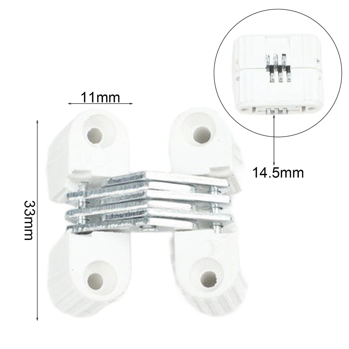 Invisible Cross Hinge for Cabinet Cupboard Wooden Boxes 0-180 Degree